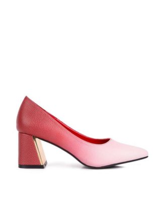 Womens harlow metallic accent block heel pumps