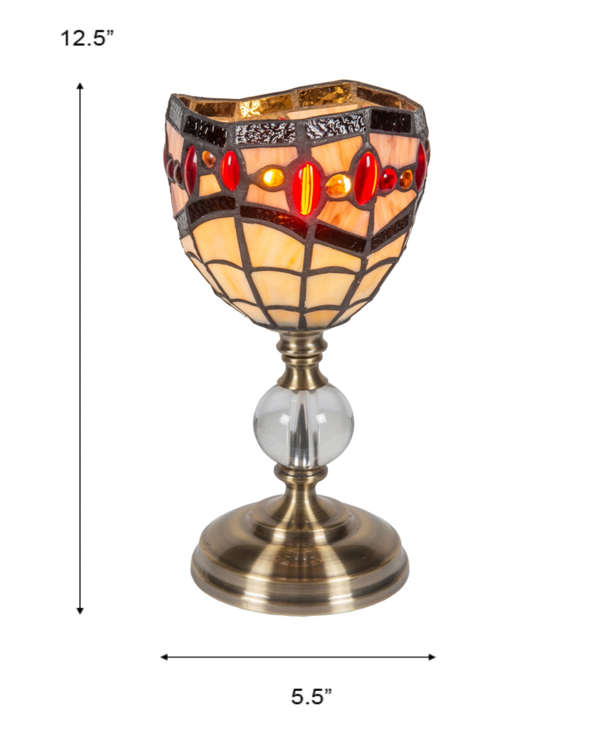Dale Tiffany 12.5" Tall Fall River Accent Lamp In Multi-color