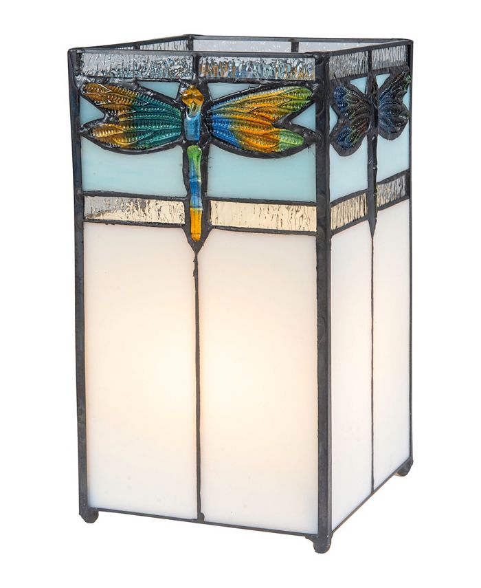 Dale Tiffany 10" Tall Saujon Dragonfly Tiffany Handmade Genuine Stained