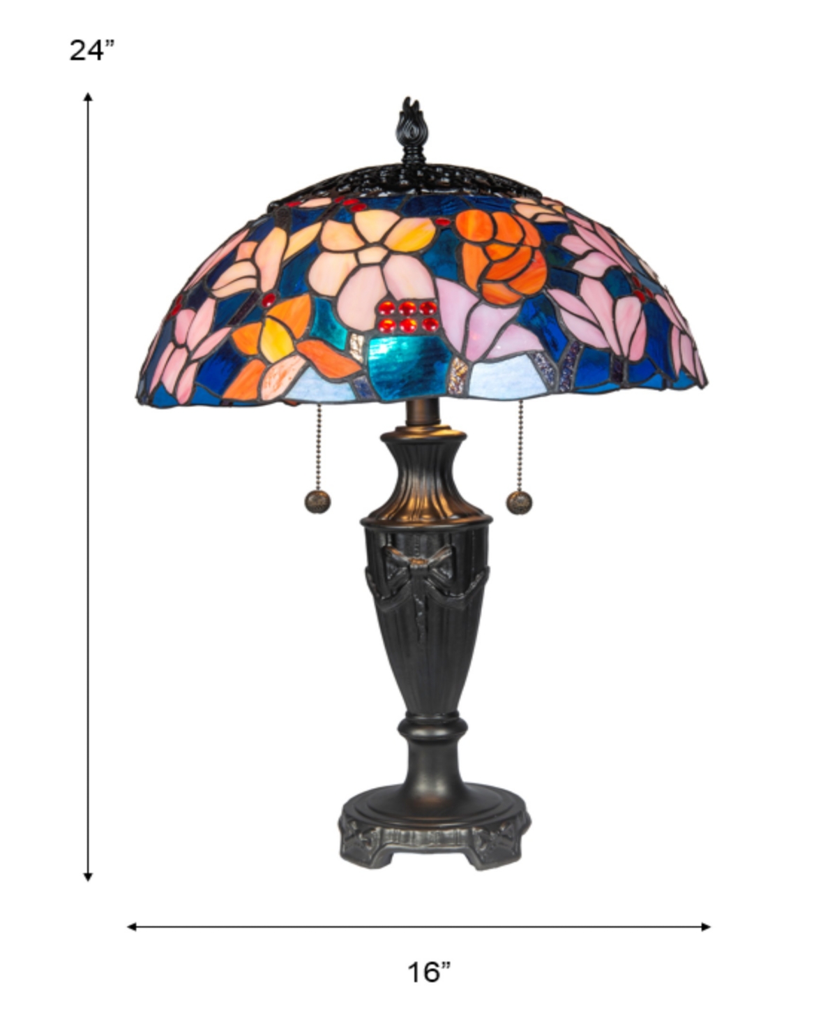 Shop Dale Tiffany 24" Tall Florieta Tiffany Style Table Lamp In Multi-color