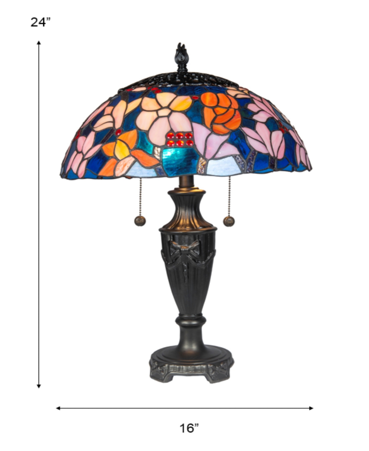 Dale Tiffany 24" Tall Florieta Tiffany Style Table Lamp In Multi-color