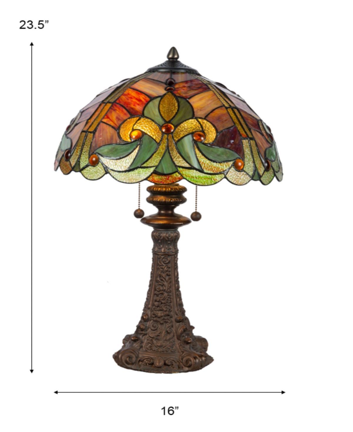 Shop Dale Tiffany 23.5" Tall Topiaza Tiffany Style Table Lamp In Multi-color