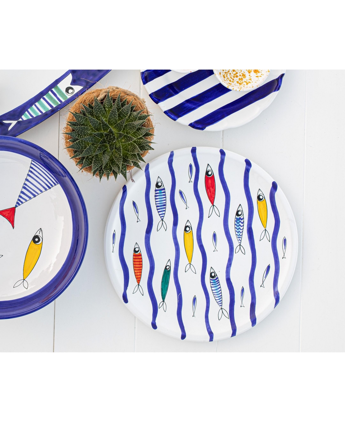Vietri Pesce Pazzo Round Platter