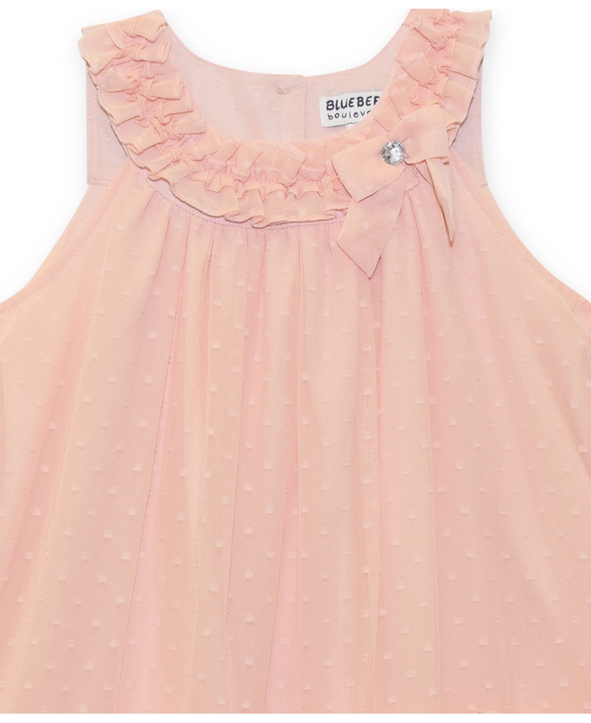 Shop Blueberi Boulevard Toddler Girls Swiss Dot A-line Tiered Ruffle Dress In Spring Pink