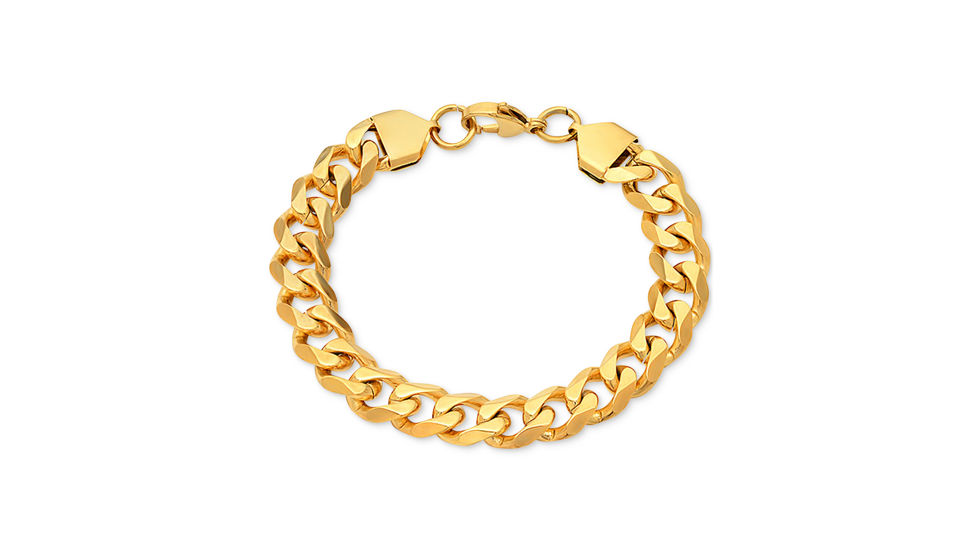 Steeltime Men's Gold-Tone Cuban Link Bracelet