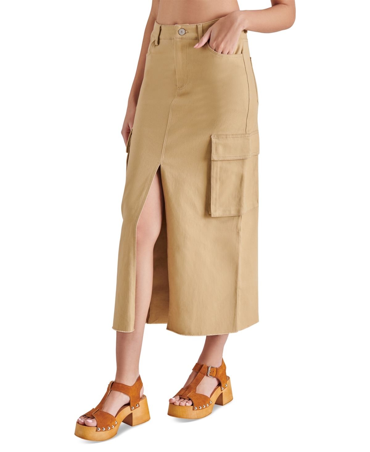 Shop Steve Madden Women's Benson Cargo Skirt In Mushroom