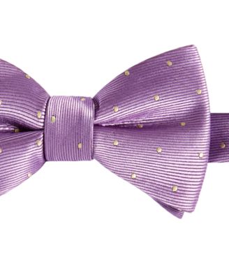 Men's Purple & Gold Dot Bow Tie