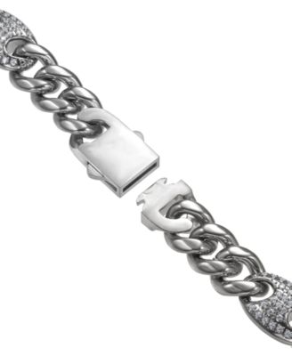 Men's Cubic Zirconia Mariner & Curb Link Bracelet 