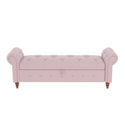 Velvet Accent Bed Bench