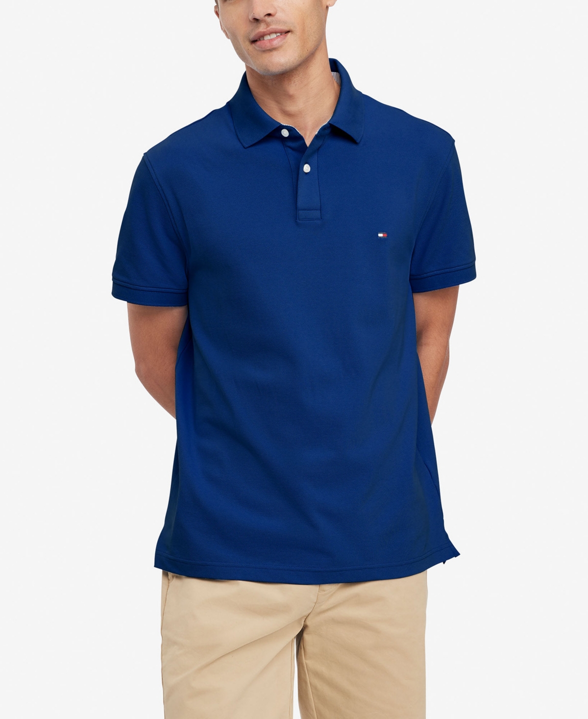 Shop Tommy Hilfiger Men's Cotton Classic Fit 1985 Polo In Anchor Blue