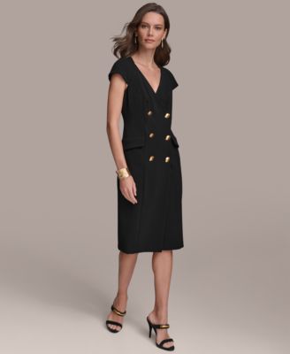 Donna Karan New York Donna Karan Women's Cap-Sleeve Double-Breasted Blazer Dress