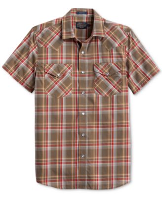 Pendleton - Men's Frontier Plaid Short Sleeve Button-Front Shirt
