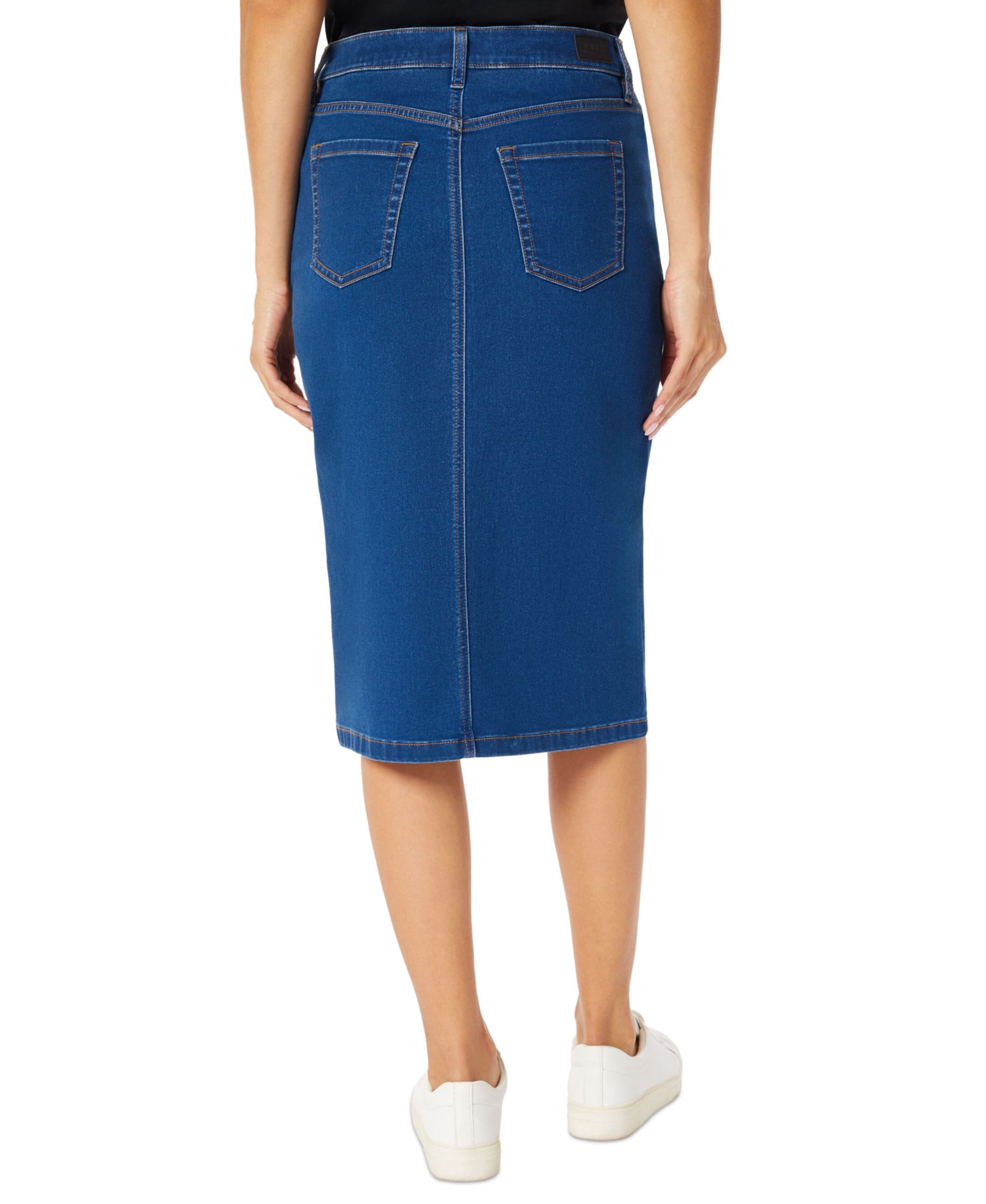 Women's 5-Pocket Denim Below Knee-Length Pencil Skirt