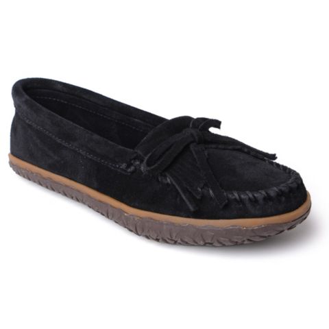 Женские мокасины Minnetonka Kilty с протектором, цвет: Чёрный
