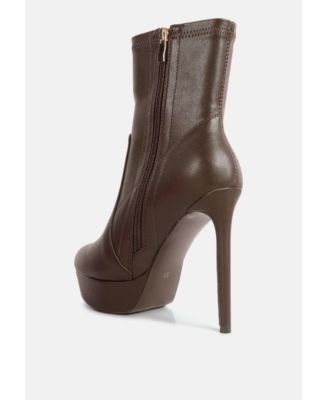 Rossetti stretch pu high heel boots