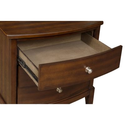 Streamdale 3-Drawer Nightstand in Dark Cherry Finish