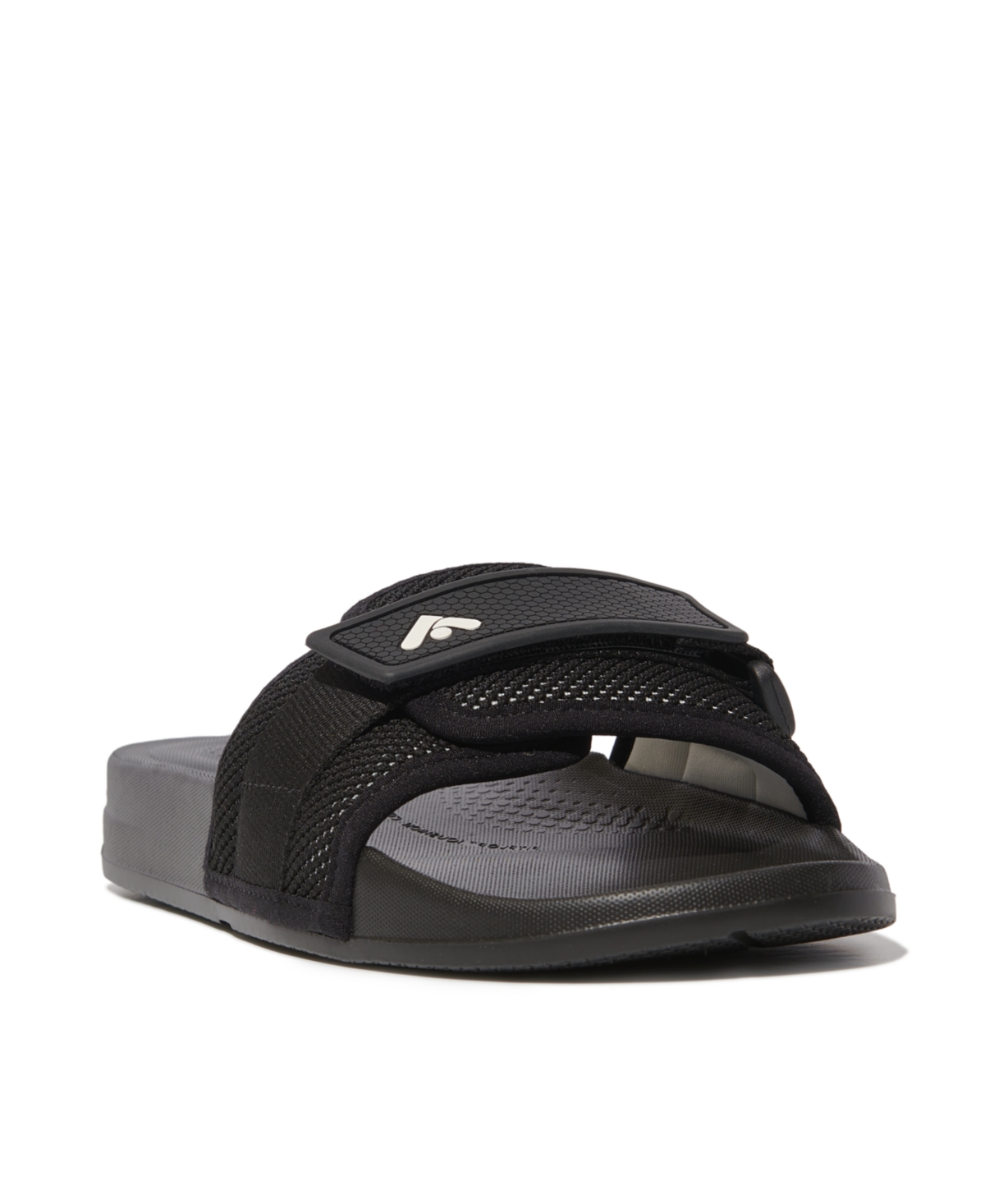 Shop Fitflop Women's Iqushion Adjustable W Resistant Knit Pool Slides In Black