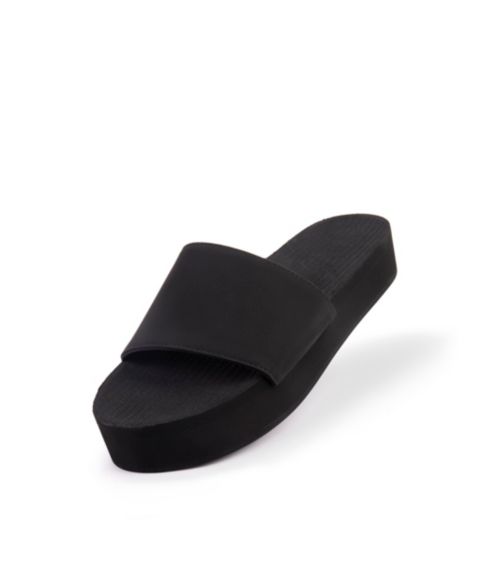 Женские сандалии Indosole Slide Platform, цвет: Чёрный
