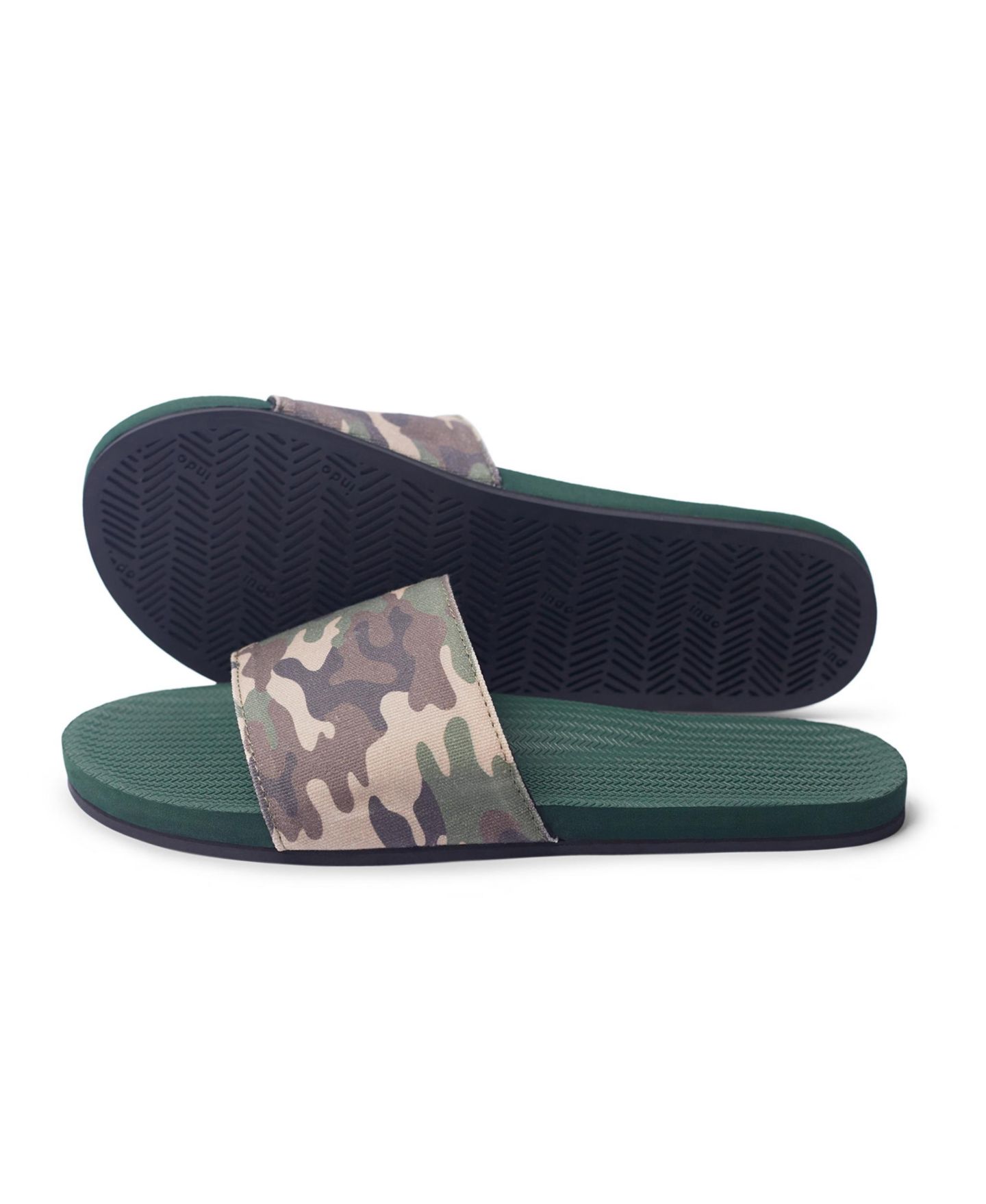 Женские сандалии Indosole Slide Camo, цвет: Лиственный / Камуфляжный — фото 2