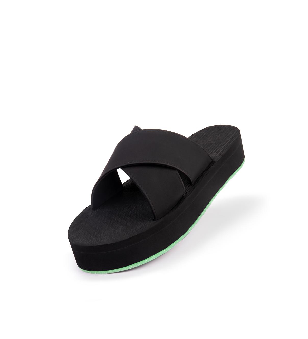 Women's Cross Platform Sandal with Sneaker Sole - Indigo sole/shore