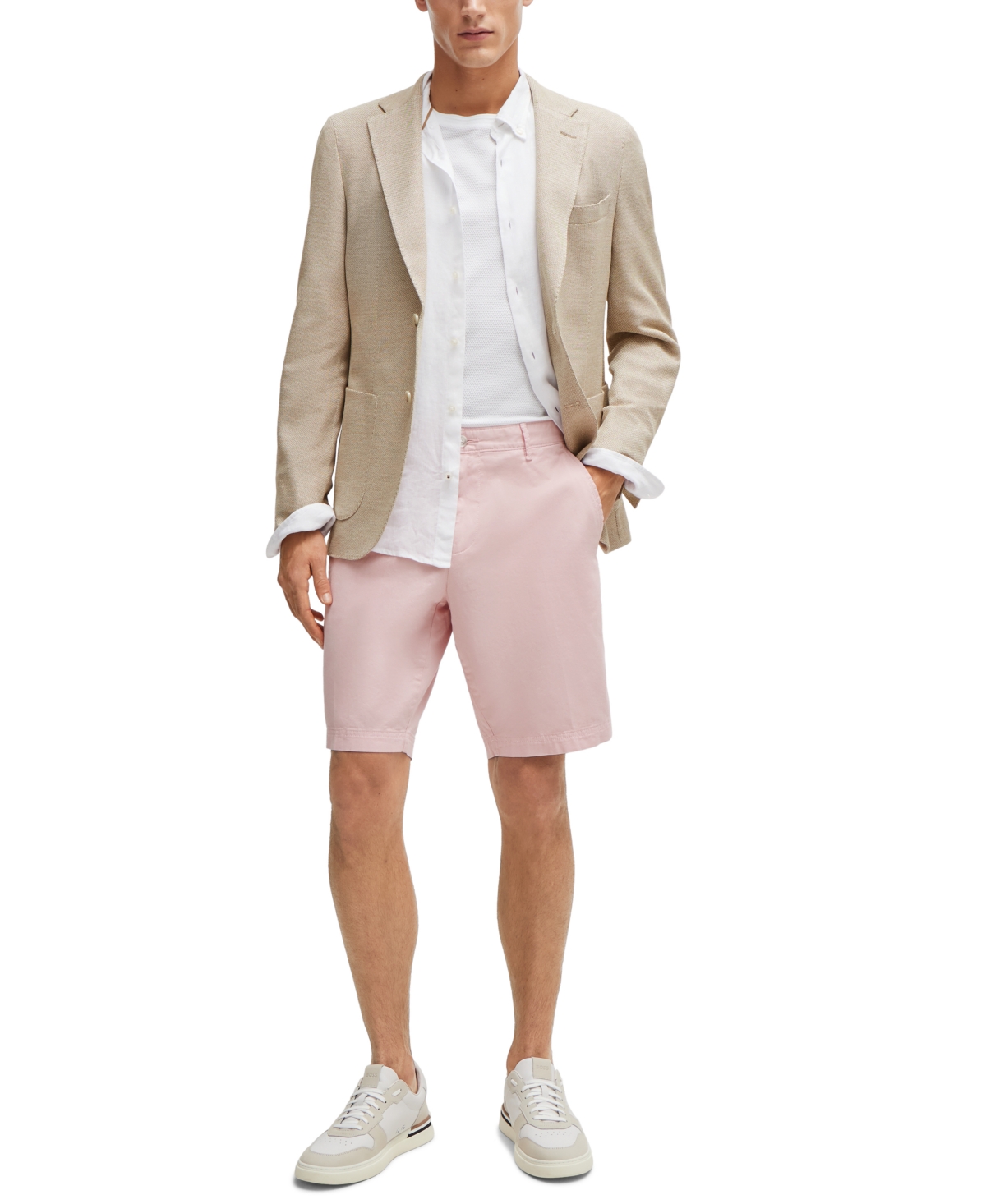 Boss by Hugo Boss Men's Slim-Fit Shorts - Pastel Pink