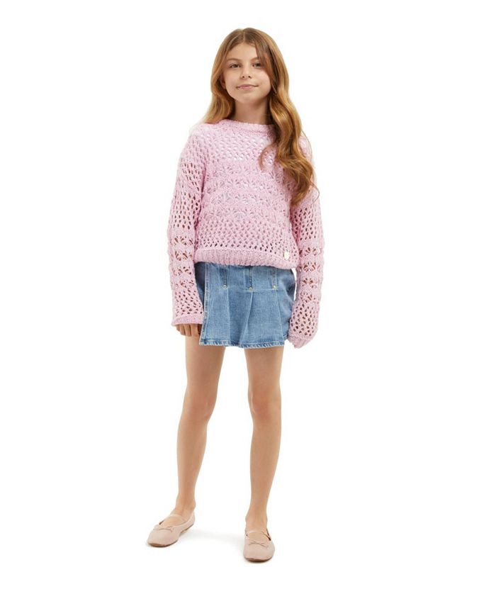 GUESS Rigid Denim Skirt Gonna Ragazze, Lavaggio delle ombre