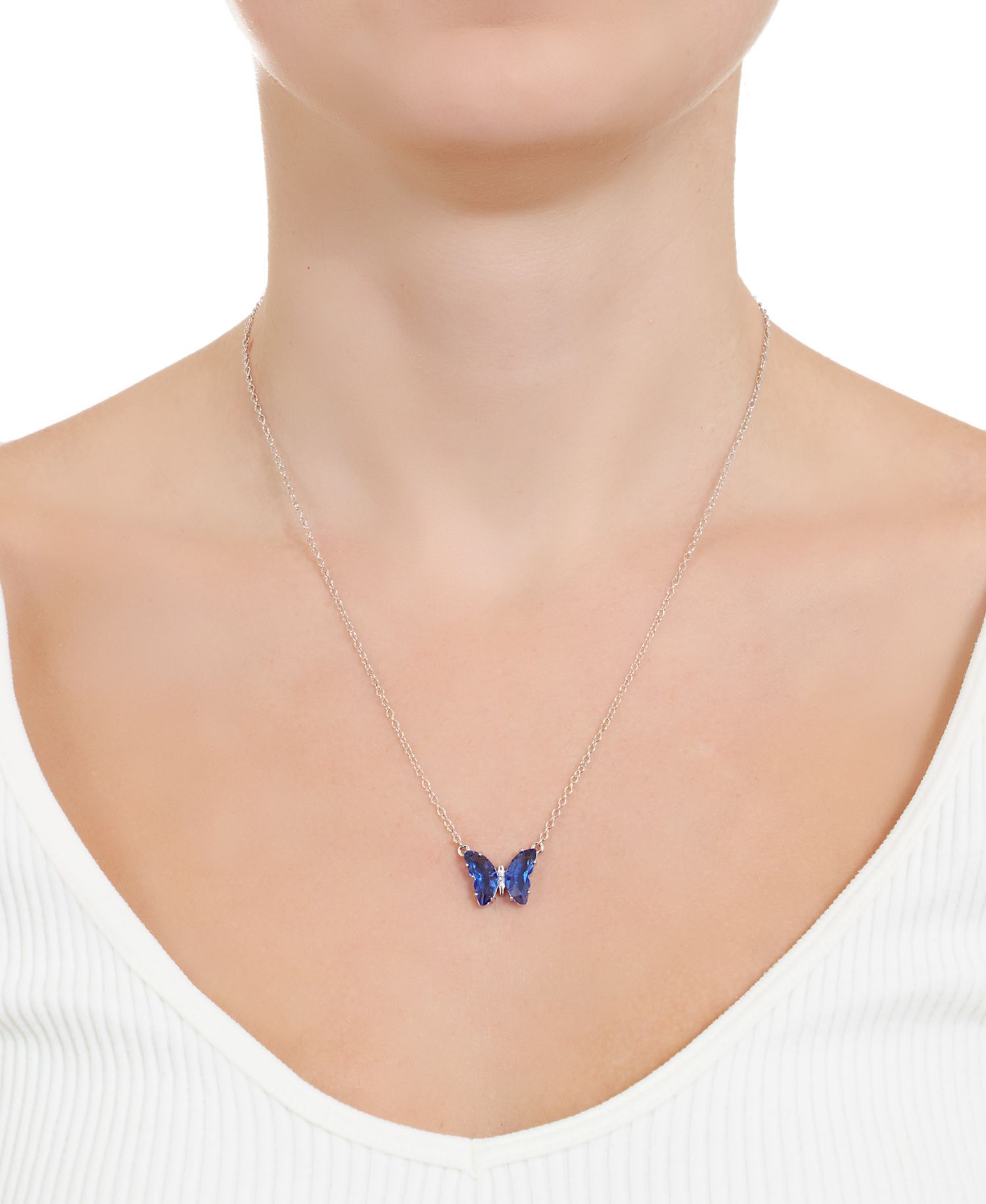 Women's Crystal Butterfly Necklace
