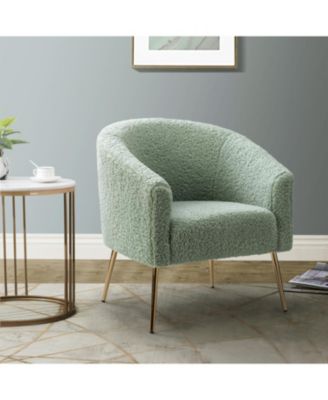 Connor Contemporary Polyester Accent Chair with Metal Legs