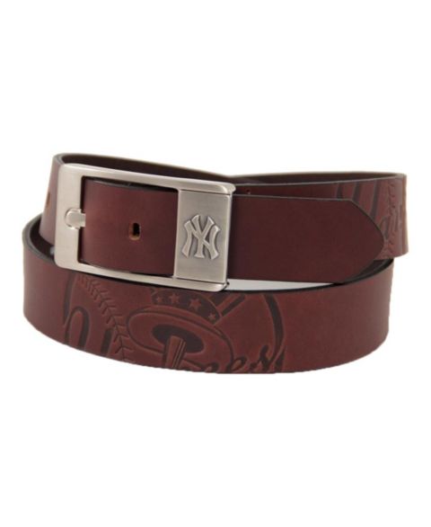 Мужской ремень Eagles Wings Brown New York Yankees Brandish Leather Belt