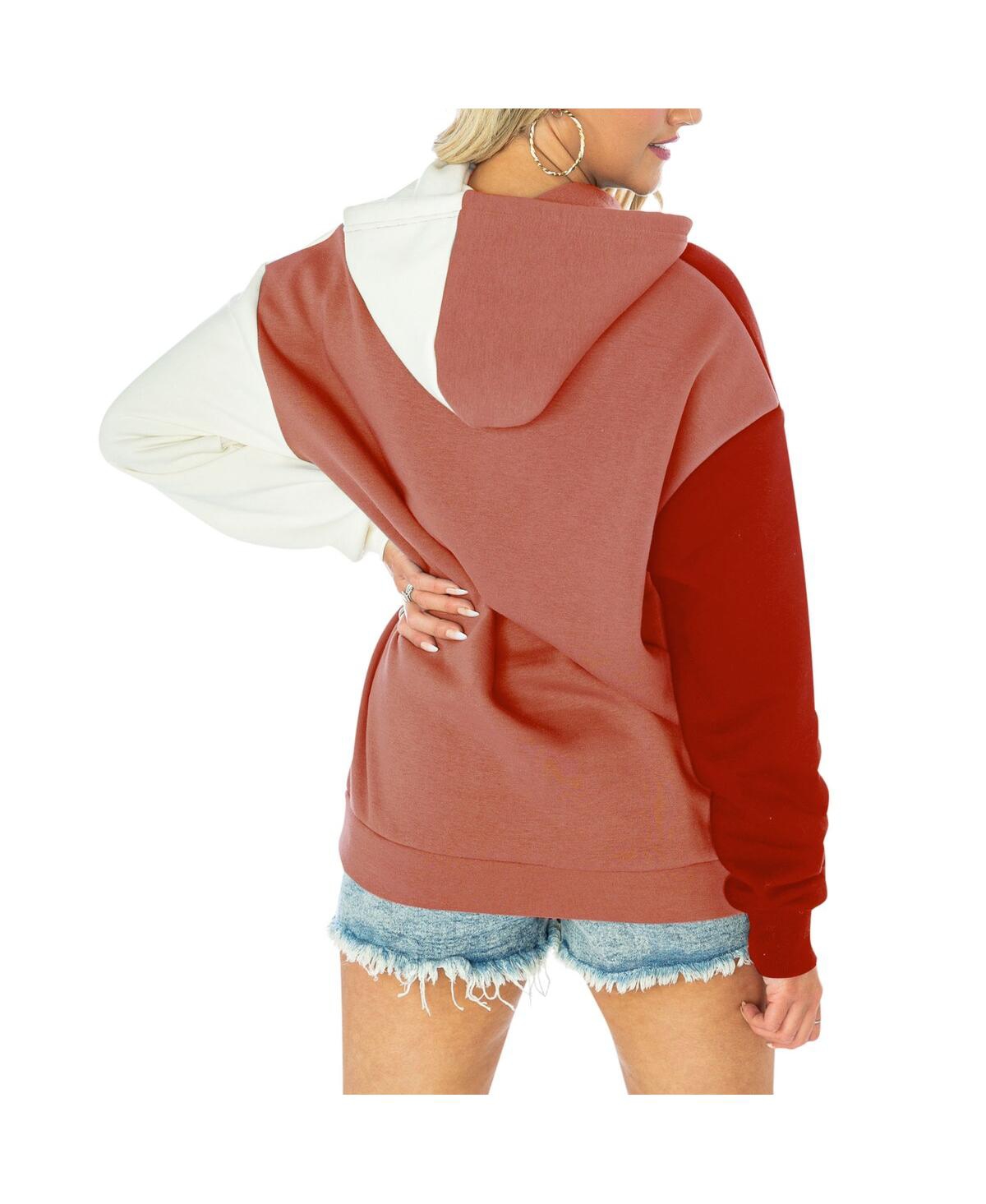 GAMEDAY COUTURE WOMEN'S GAMEDAY COUTURE RED TEXAS TECH RED RAIDERS HALL OF FAME COLORBLOCK PULLOVER HOODIE 