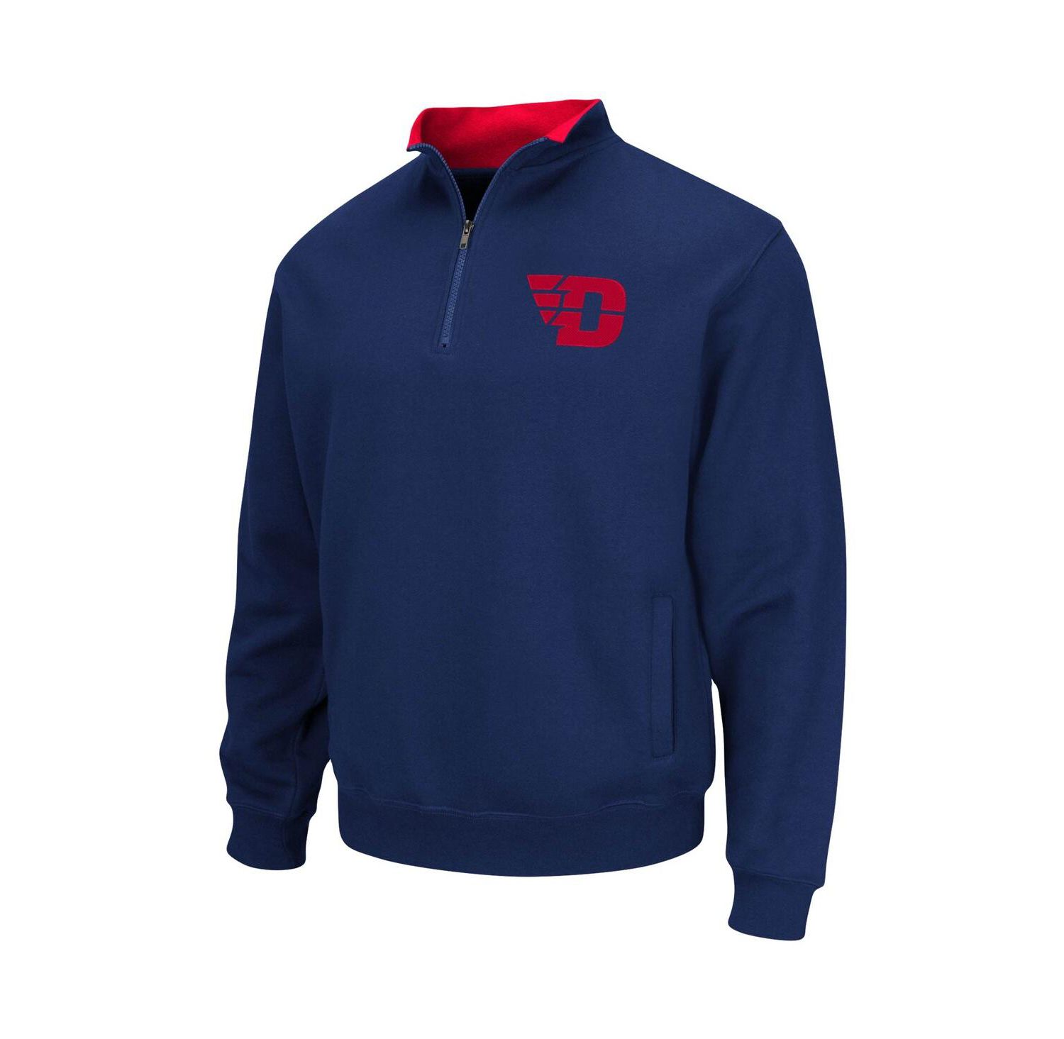 Men's Navy Dayton Flyers Tortugas Logo Quarter-Zip Jacket