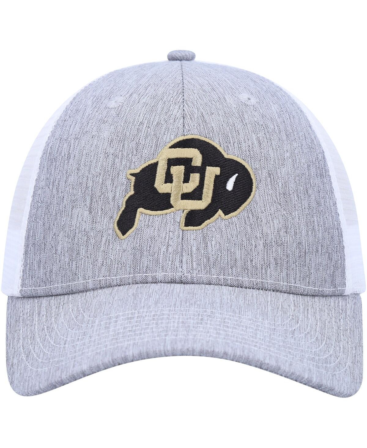 Shop Ahead Men's  Charcoal, White Colorado Buffaloes Brant Trucker Adjustable Hat In Charcoal,white