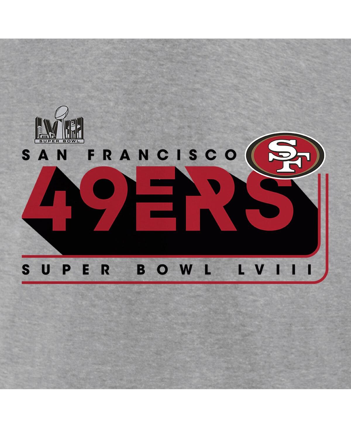 Men's FanaticsSan Francisco 49ers 2023 Nfc Champions Two-Sided Roster Big and Tall T-shirt - Heather Gray