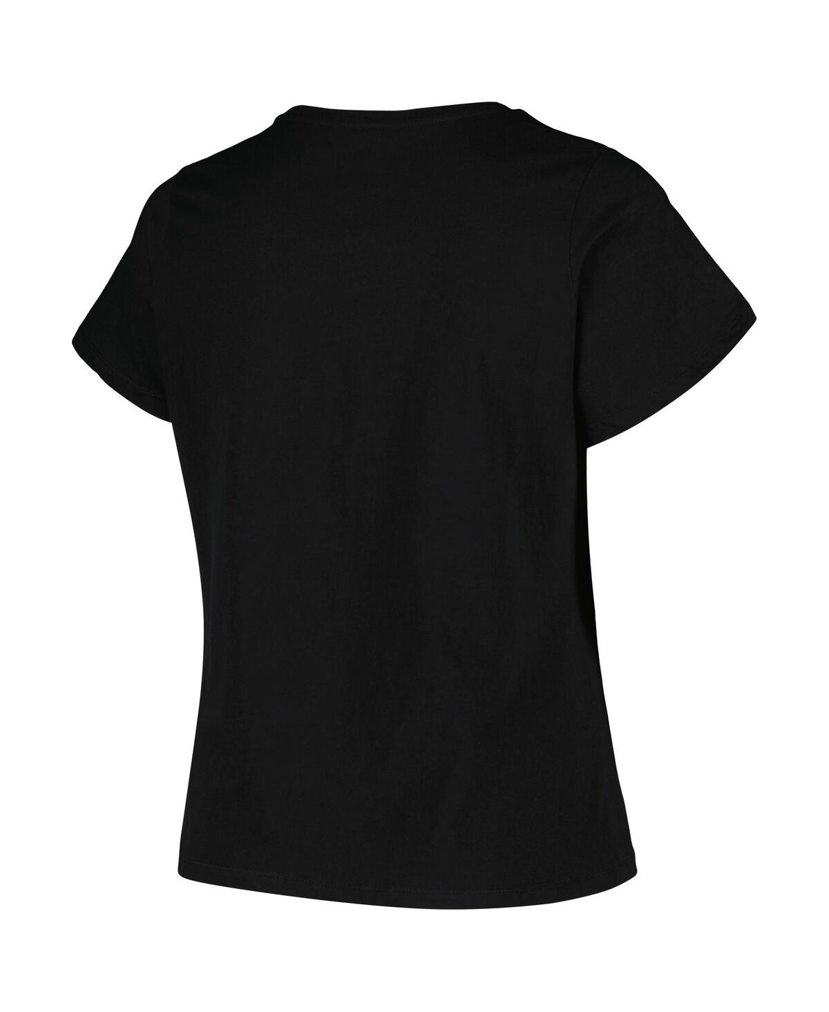 Shop Profile Women's  Black Boston Bruins Plus Size Arch Over Logo T-shirt