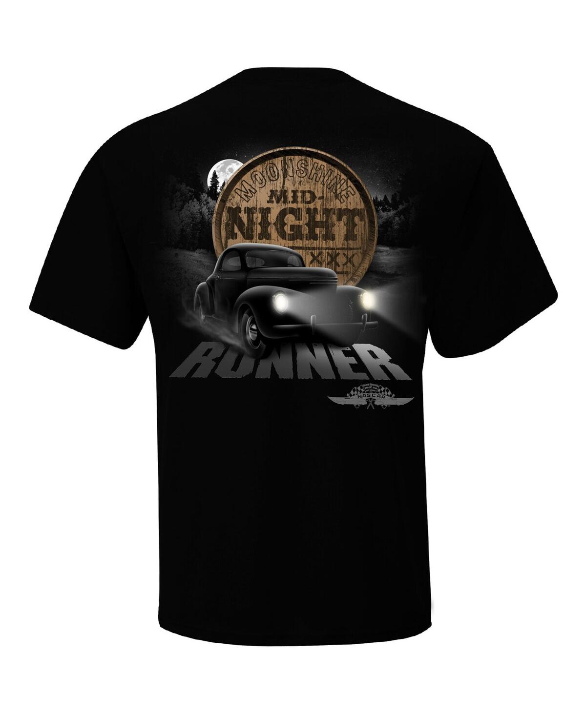 Shop Checkered Flag Sports Men's  Black Nascar Moonshine Midnight Runner T-shirt