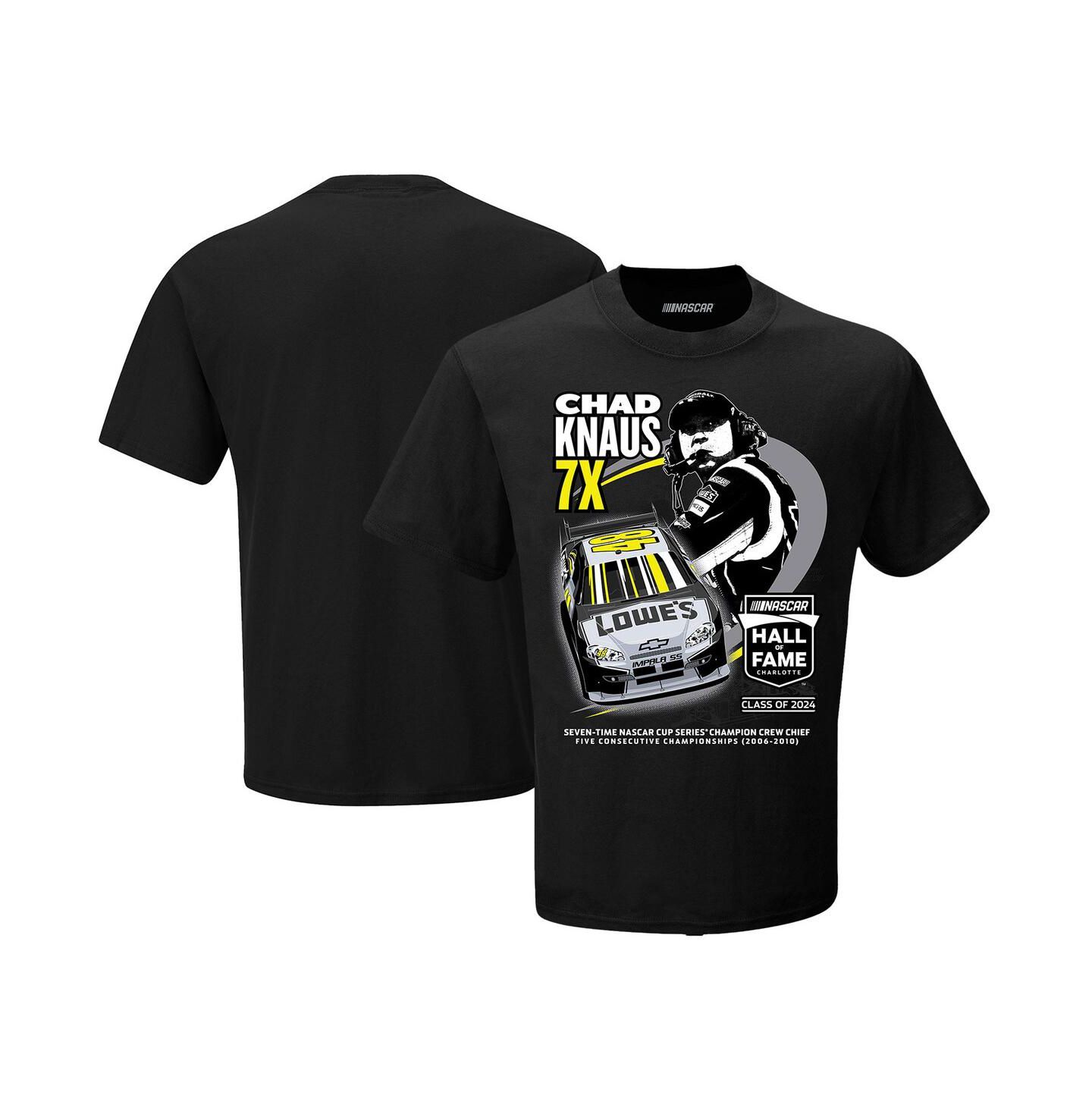 Мужская футболка Checkered Flag Sports Black Chad Knaus NASCAR Hall of Fame Class of 2024 T-shirt — фото 1