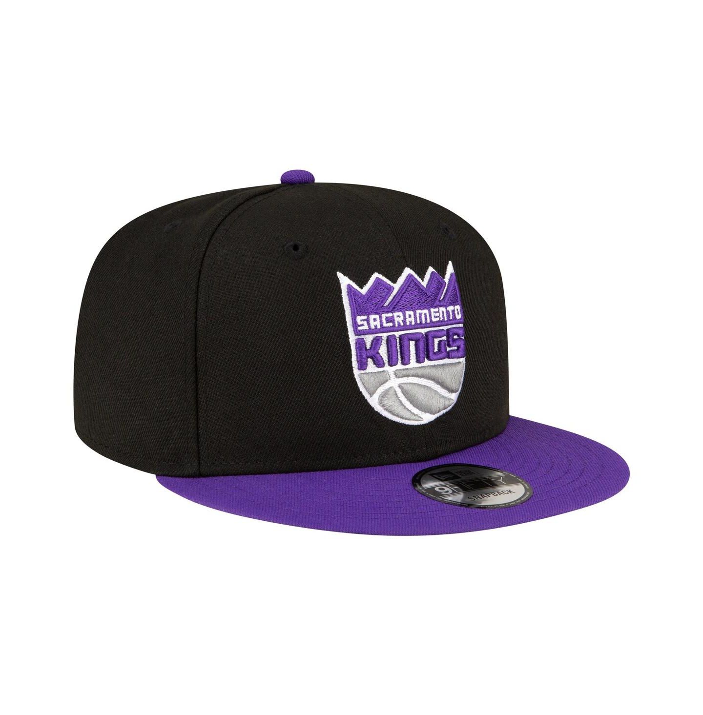 Мужская кепка New Era Black, Purple Sacramento Kings Official Team Color 2Tone 9FIFTY Snapback Hat — фото 4