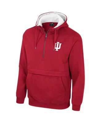 Men's Crimson Indiana Hoosiers Half-Zip Hoodie