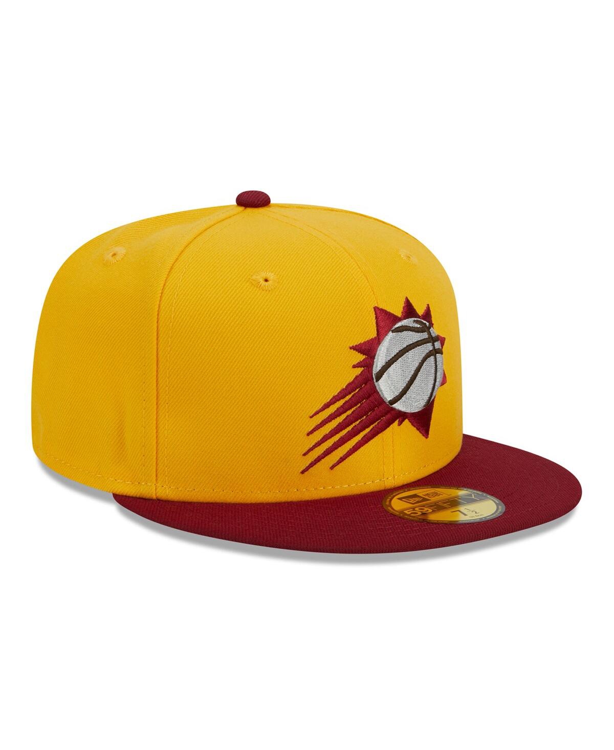 Men's New Era Red Phoenix Suns Fall Leaves 2-Tone 59FIFTY Fitted Hat - Red
