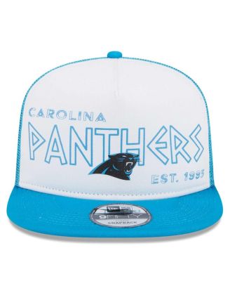 Men's White, Blue Carolina Panthers Banger 9FIFTY Trucker Snapback Hat