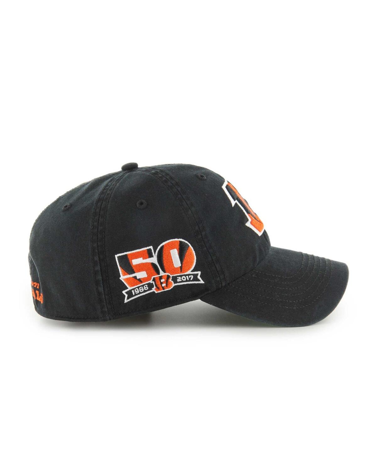 Men's '47 BrandCincinnati Bengals Sure Shot Franchise Fitted Hat - Black