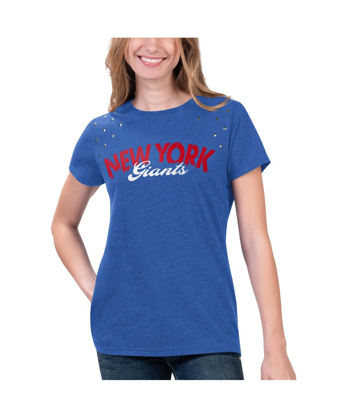 Women's G-iii 4Her by Carl Banks Heathered Royal New York Giants Main Game T-shirt - Royal