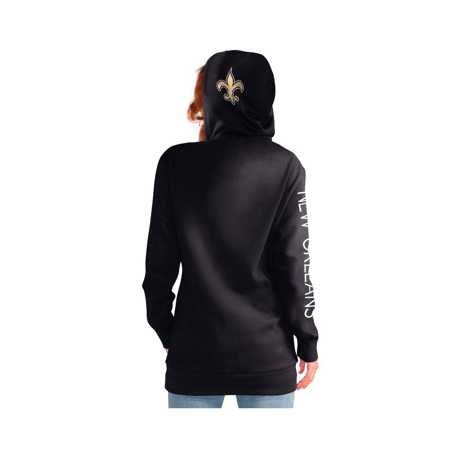 Women's Black New Orleans Saints Extra Inning Pullover Hoodie