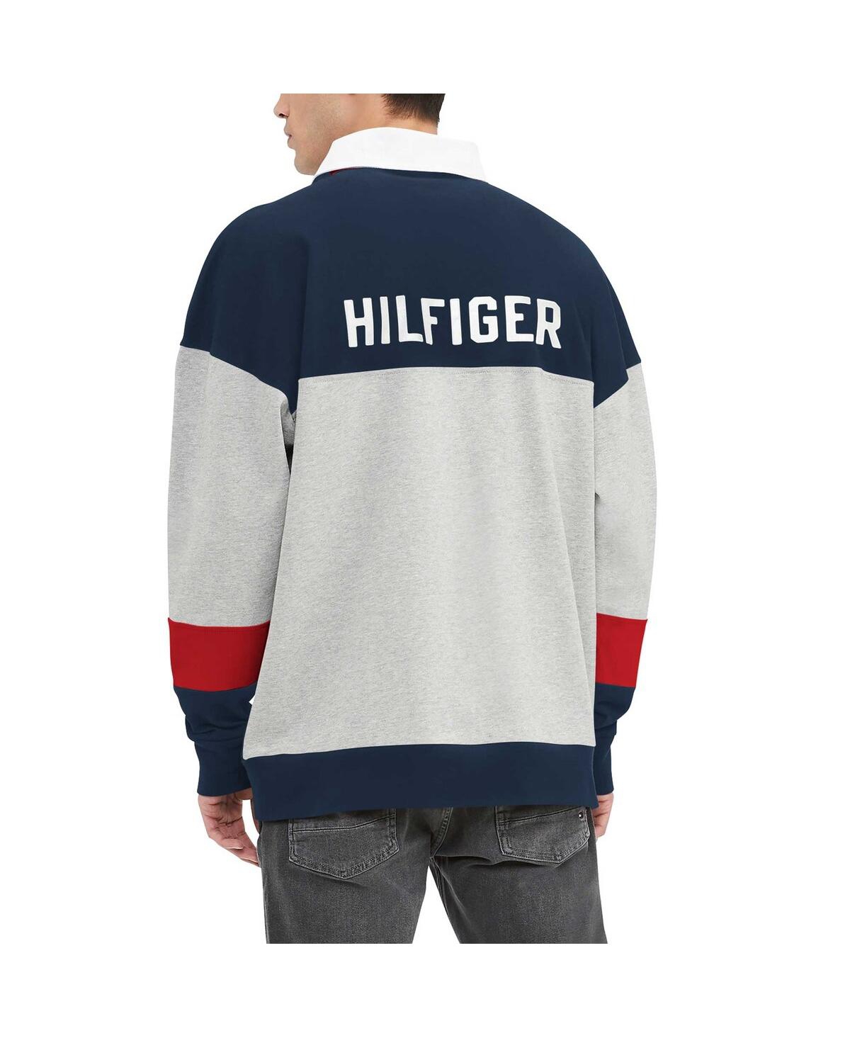 Shop Tommy Hilfiger Men's  Navy New England Patriots Connor Oversized Rugby Long Sleeve Polo Shirt