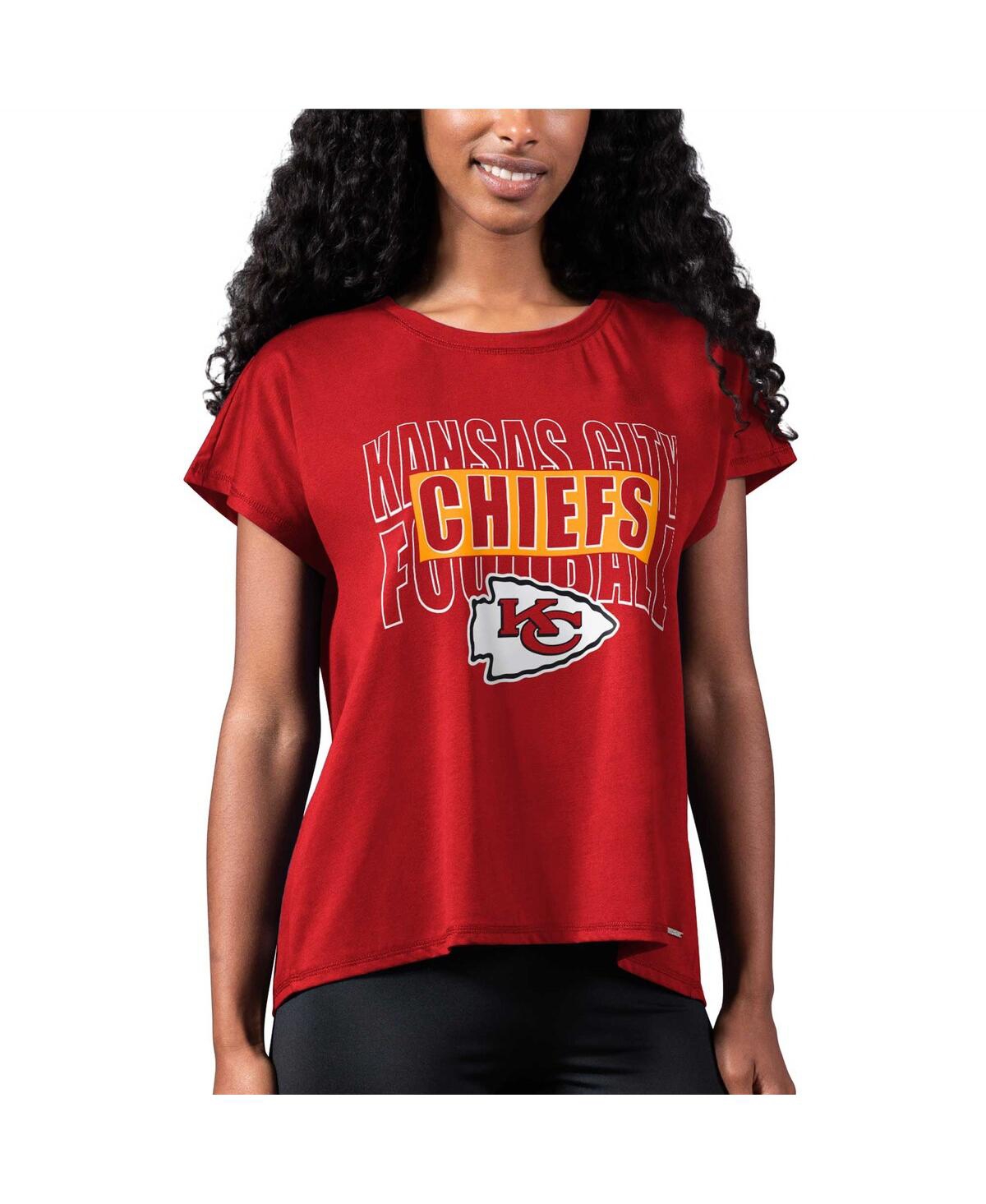 Shop Msx By Michael Strahan Women's  Red Kansas City Chiefs Abigail Back Slit T-shirt
