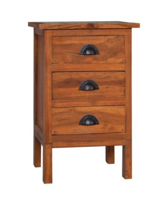 Bedside Cabinet 15.7"x13.8"x23.6" Solid Teak Wood