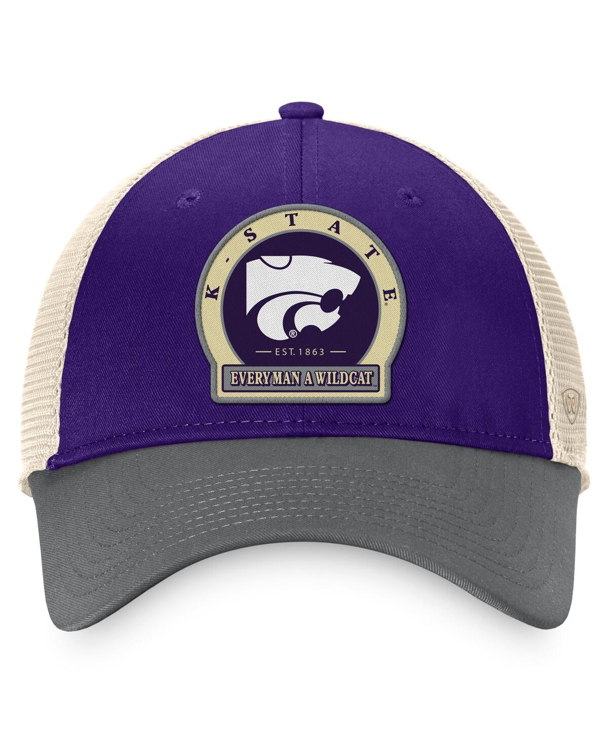 Top Of The World Men's  Purple Kansas State Wildcats Refined Trucker Adjustable Hat In Purple