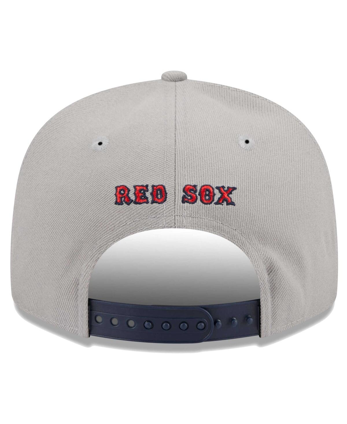 Men's New Era Gray, Navy Boston Red Sox Band 9FIFTY Snapback Hat