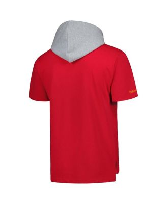 Men's Red Tampa Bay Buccaneers Postgame Short Sleeve Hoodie