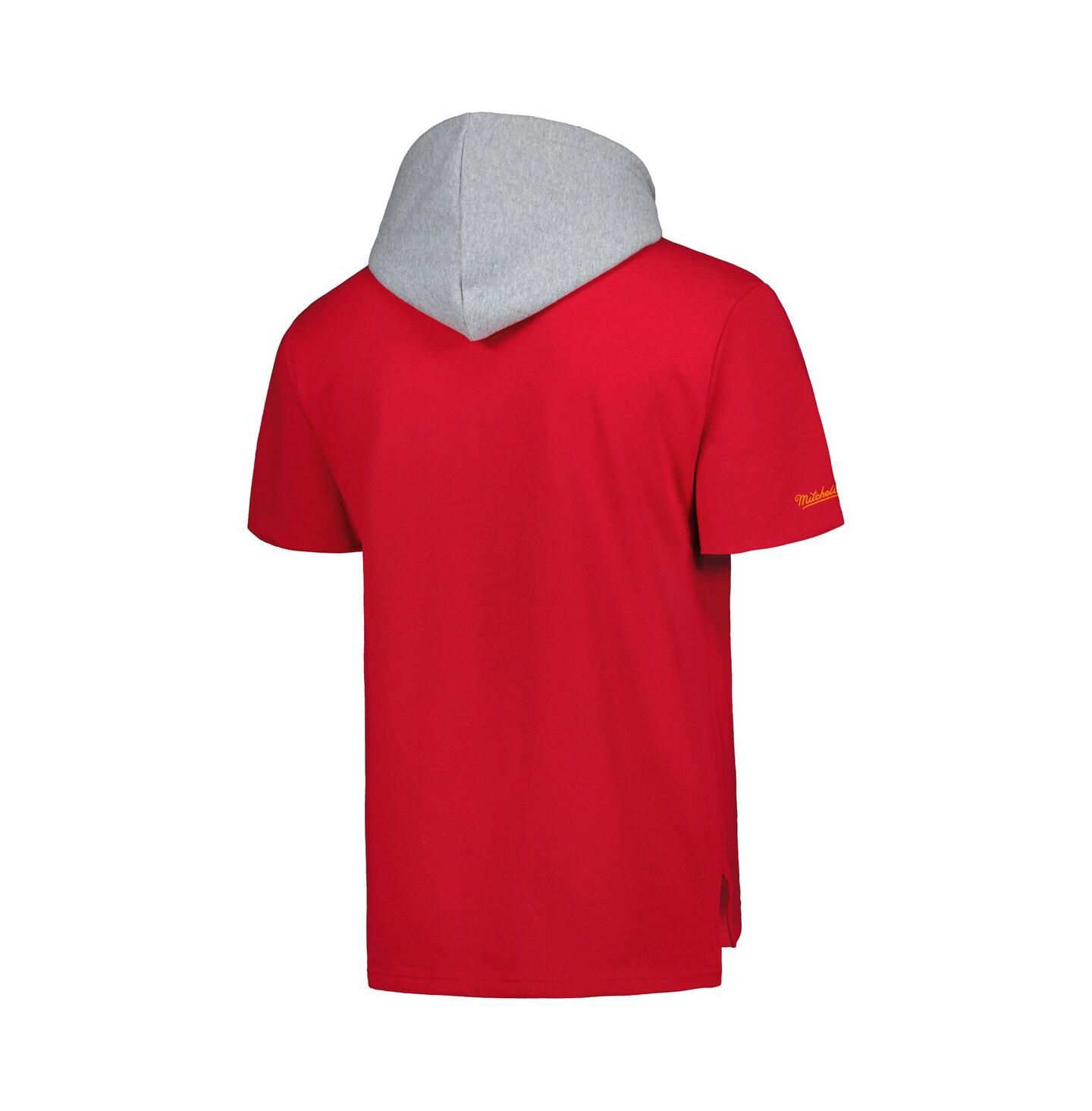 Мужское худи Mitchell & Ness Red Tampa Bay Buccaneers Postgame Short Sleeve — фото 3